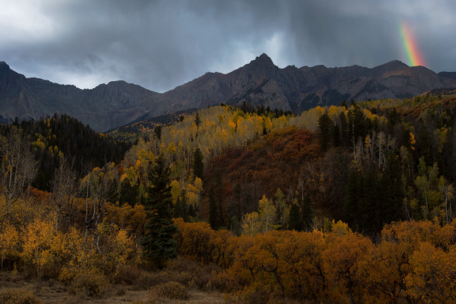 Rainbow mountains forests lake autumn free wallpaper - medium preview image
