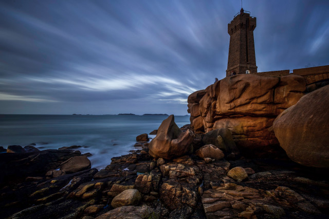 Lighthouse rocky shore cloudy sky #5 free wallpaper - medium preview image