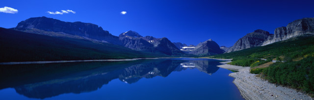 Mountain lake reflection moon nature #2 free wallpaper - medium preview image