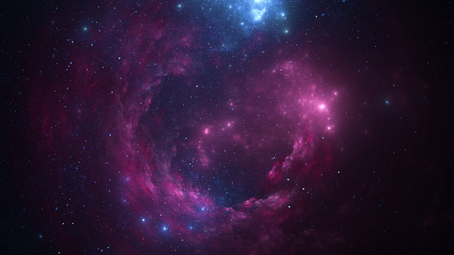 Cosmic star filled space neon free wallpaper - medium preview image