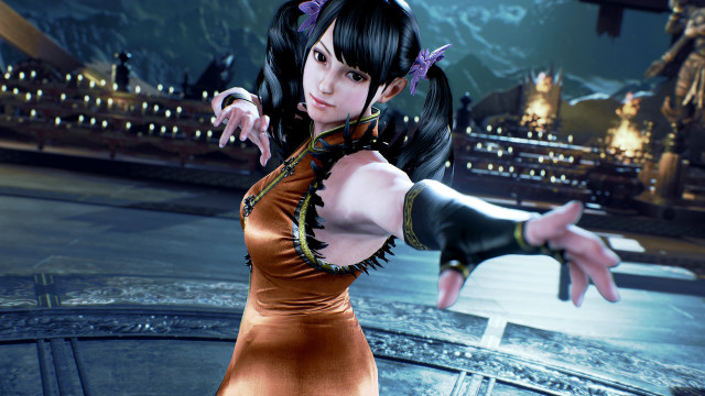 Woman dress arms out pointing free wallpaper - medium preview image