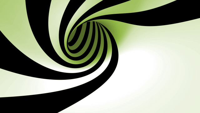 Black white green swirl opart free wallpaper - medium preview image