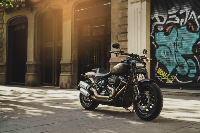 Motorcycle street graffiti tiltshift behance free wallpaper - medium preview image