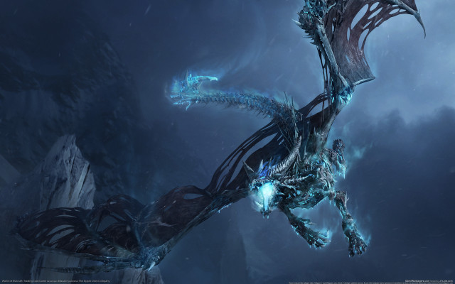 Blue dragon glowing dark sky free wallpaper - medium preview image