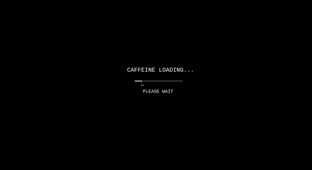 Caffeine loading please wait black free wallpaper - medium preview image