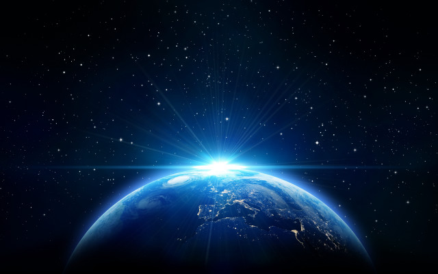 Bright sun earth horizon space #2 free wallpaper - medium preview image
