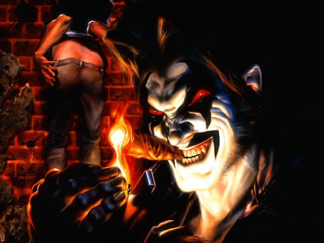 Clown cigarette demon arm painting free wallpaper - medium preview image