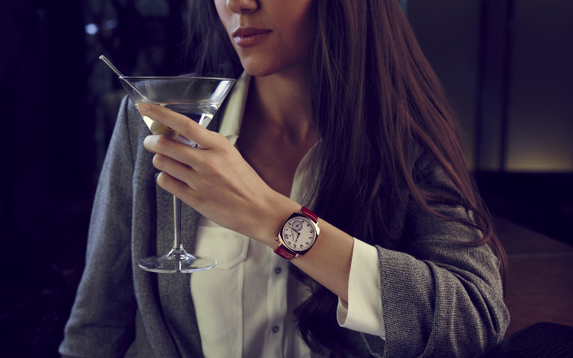Woman martini watch sitting sophisticated free wallpaper - medium preview image