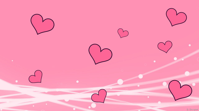 Pink background hearts bubbles flying free wallpaper - medium preview image