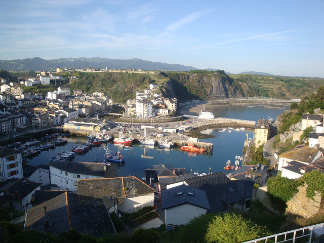 Harbor boats houses bridge mountains free wallpaper - medium preview image