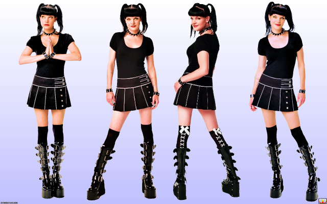 Women short skirts boots group free wallpaper - medium preview image