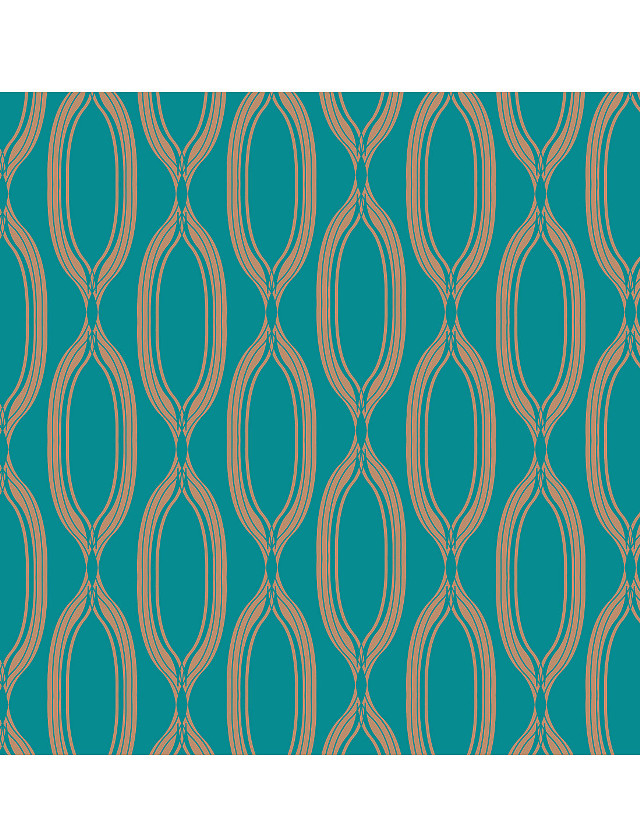 Blue gold wavy artdeco digital free wallpaper - medium preview image
