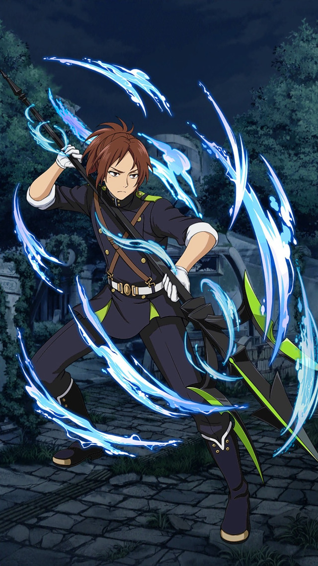 Man black outfit sword flame #2 free wallpaper - medium preview image
