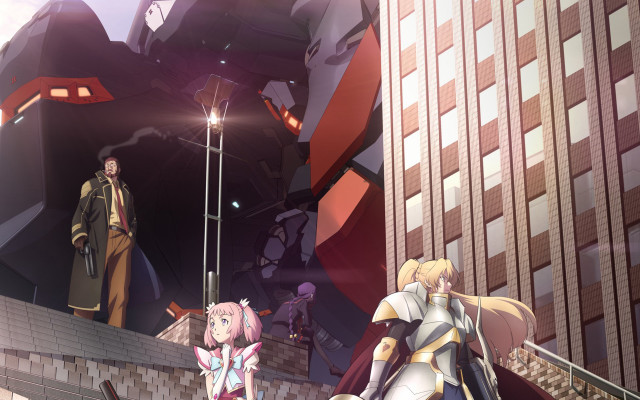 Group people roof tall building free wallpaper - medium preview image