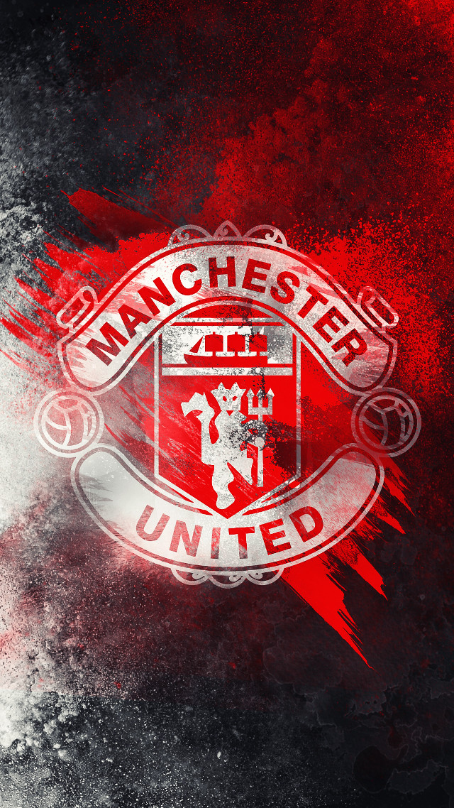 Manchester united red paint splash free wallpaper - medium preview image