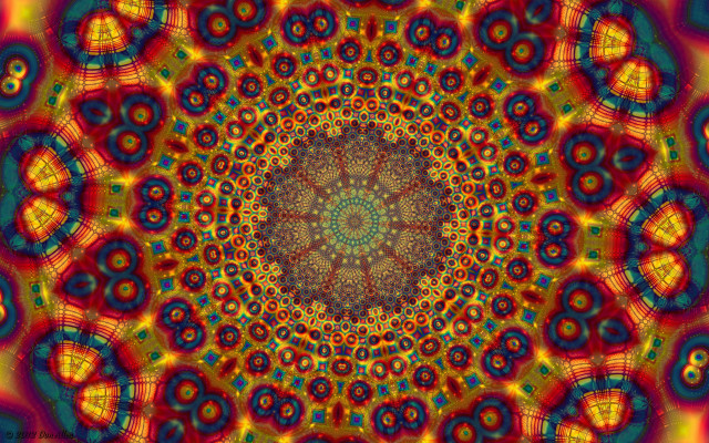 Colorful kaleidoscope circular design center free wallpaper - medium preview image