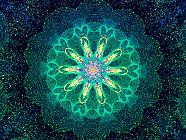 Colorful flower blue background green free wallpaper - medium preview image