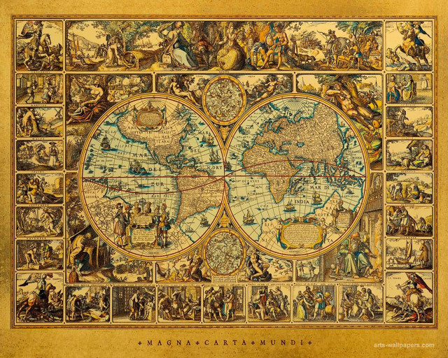 World map major cities detailed #6 free wallpaper - medium preview image