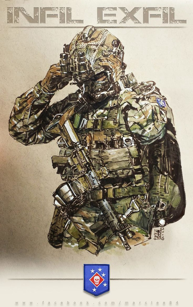 Soldier camouflage saluting gun infli free wallpaper - medium preview image