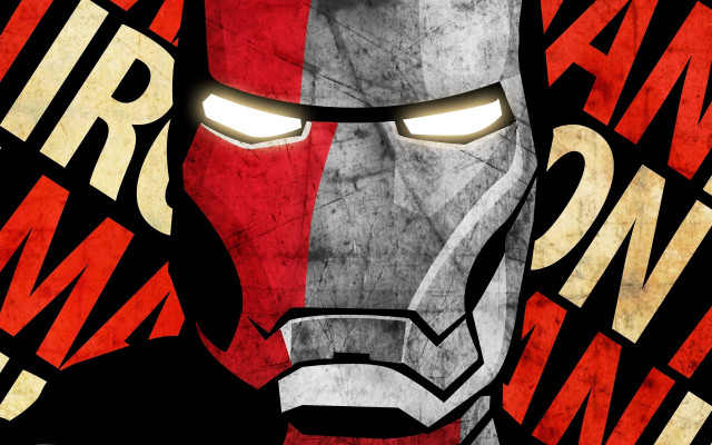 Stylized iron man poster red free wallpaper - medium preview image