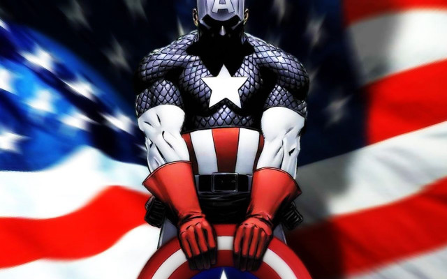 Captain america costume man chair free wallpaper - medium preview image