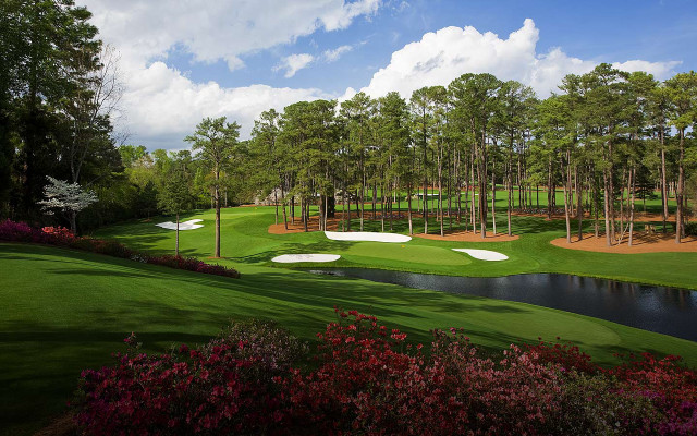 Golf course pond green trees #2 free wallpaper - medium preview image