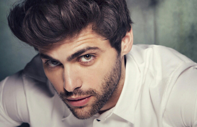 Man beard white shirt serious #5 free wallpaper - medium preview image
