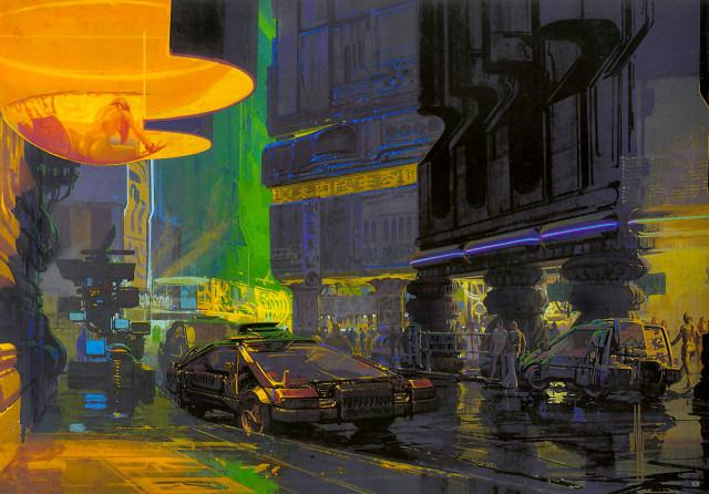 City street night car parked free wallpaper - medium preview image