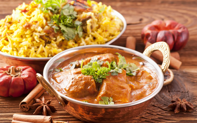 Rice spices meat vegetables bowl free wallpaper - medium preview image