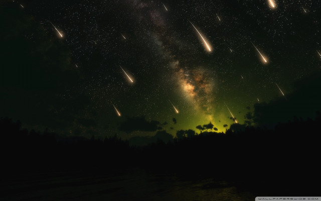 Night sky stars lake trees #2 free wallpaper - medium preview image