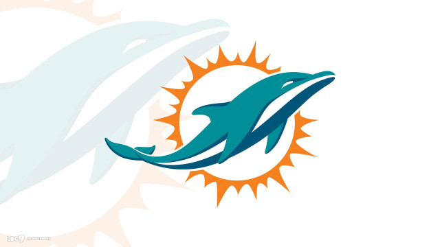 Dolphins logo sun background dolphin free wallpaper - medium preview image