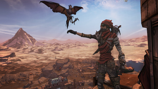Man red hat dragon desert free wallpaper - medium preview image