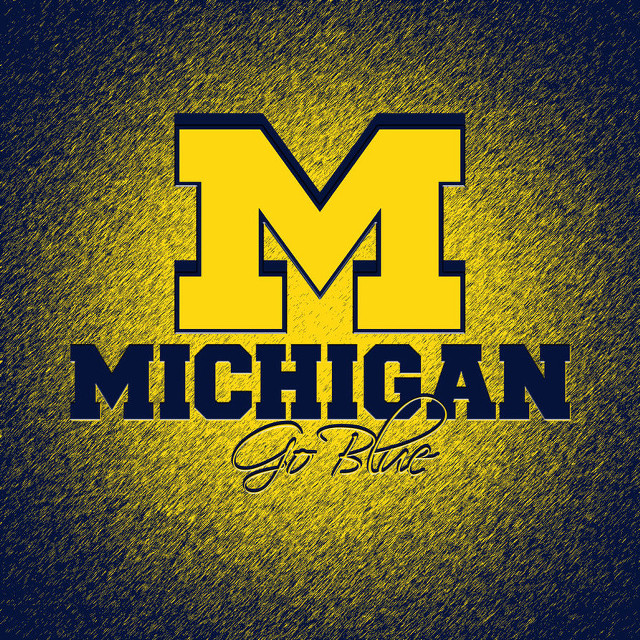 Michigan go blue black background free wallpaper - medium preview image