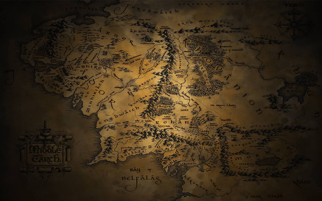 Middle earth map trees people free wallpaper - medium preview image