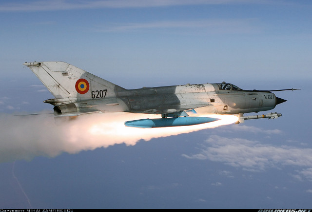 Fighter jet flying sky rocket free wallpaper - medium preview image