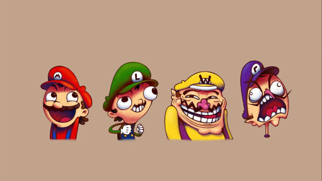 Cartoon characters expressions group funny free wallpaper - medium preview image