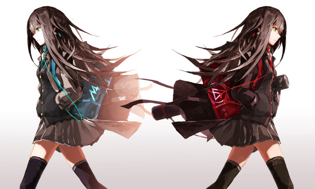 Girl long hair backpack walking free wallpaper - medium preview image