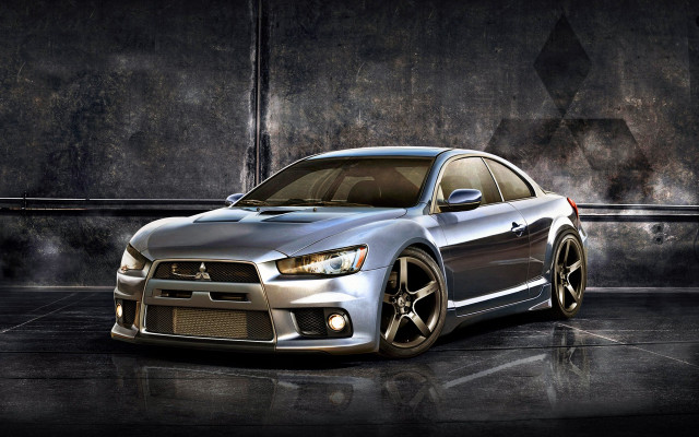 Silver car dark room matte free wallpaper - medium preview image