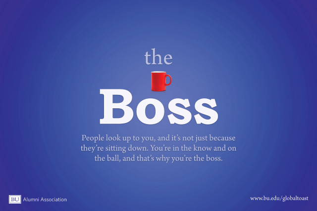 Blue background boss quote image free wallpaper - medium preview image