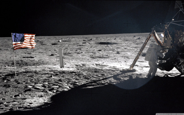 Flag moon man background ground free wallpaper - medium preview image