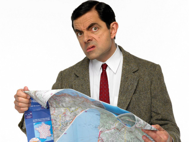 Man suit map passport surprised free wallpaper - medium preview image