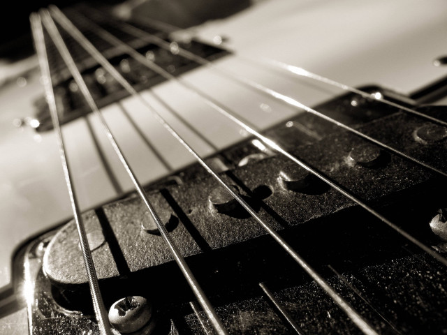 Guitar neck strings knobs white free wallpaper - medium preview image