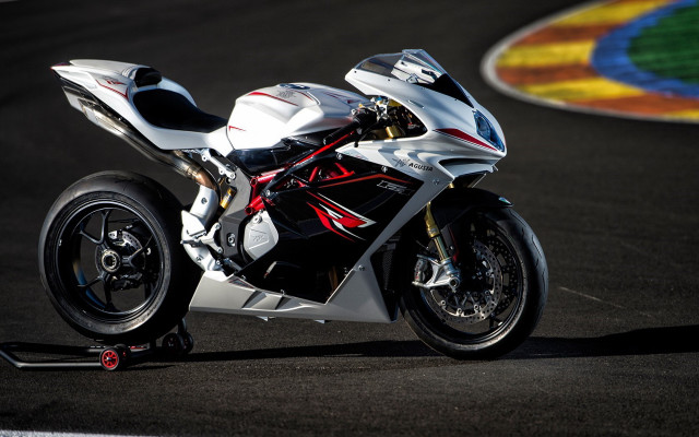 White motorcycle race track red free wallpaper - medium preview image