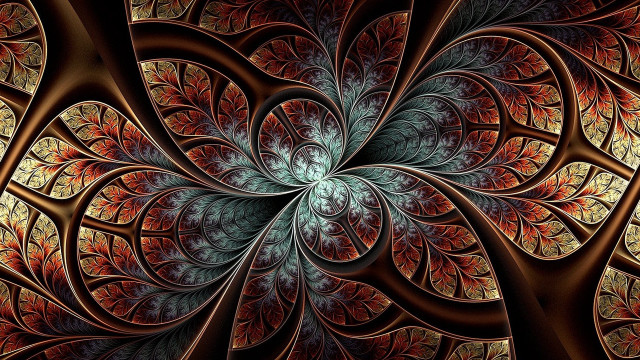 Flower petals leaves center computer free wallpaper - medium preview image