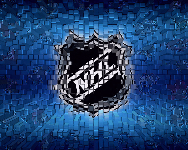Hockey logo mosaic blue background free wallpaper - medium preview image