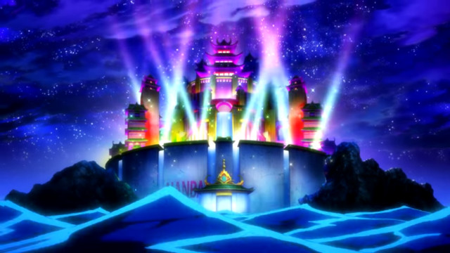 Castle lights sky mountain snow free wallpaper - medium preview image