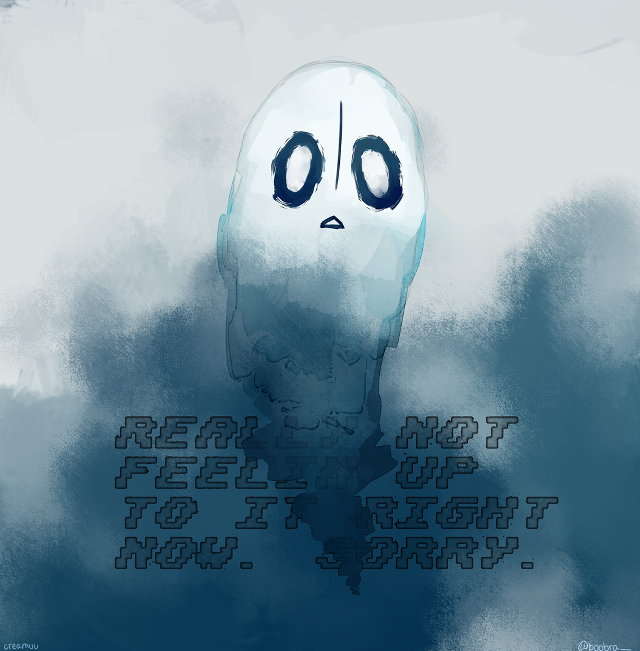 Sad ghost digital painting image free wallpaper - medium preview image