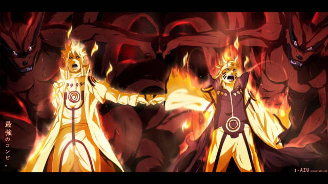 Fire ice anime characters burning free wallpaper - medium preview image