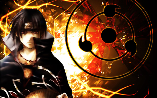 Man hoodie sword fire background free wallpaper for desktop - medium preview image