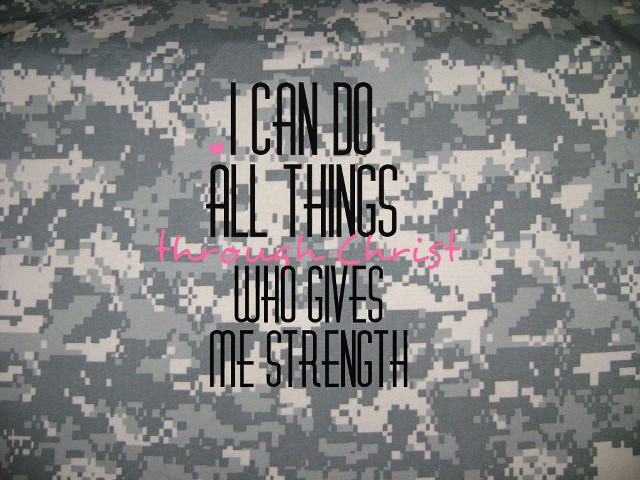 Camouflage quote strength all things free wallpaper - medium preview image